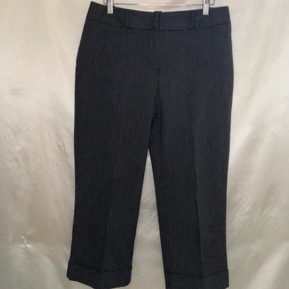 Worthington stretch black & white pinstripe pants